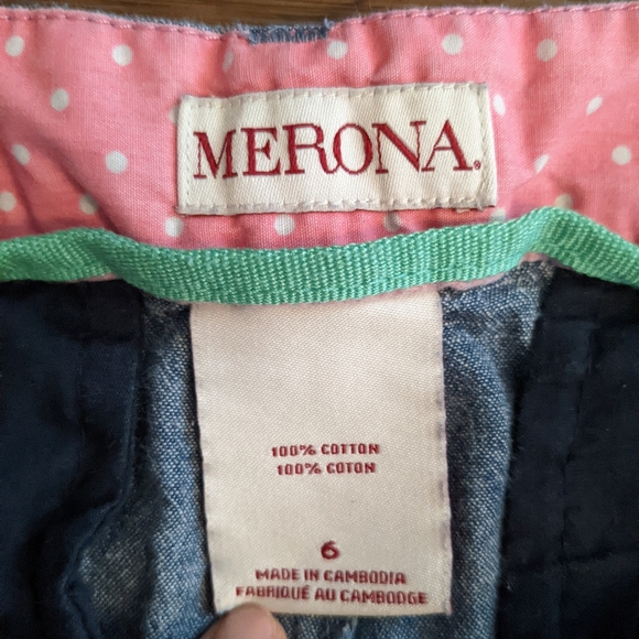 Merona Chambray Shorts Women's Size 6 - Picture 3 of 5